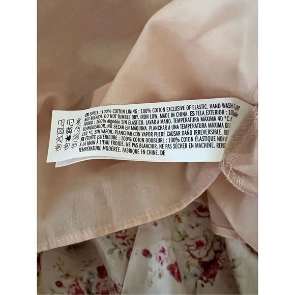 Hyacinth House Women's Cream & Red Floral Squareneck Smocked Blouse Size XS NWT - Picture 5 of 7